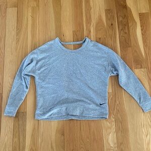 Nike Women's Open Back Heather Gray Sweatshirt